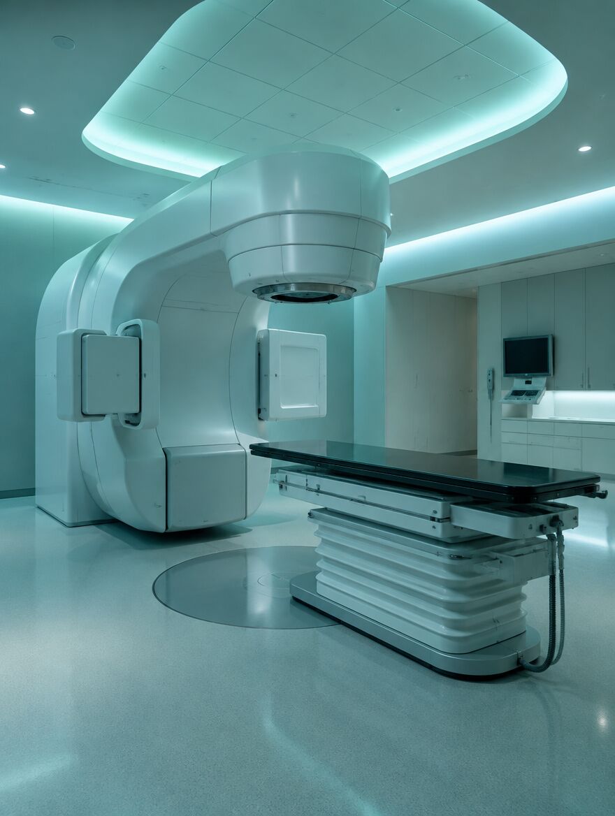 A modern radiotherapy treatment room